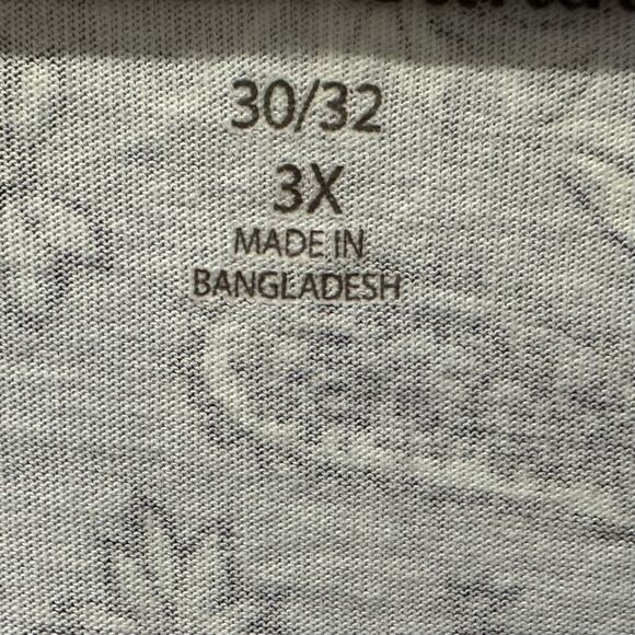 Woman Within Perfect V-Neck Tee Size 3x Purple White Cotton - Picture 3 of 4